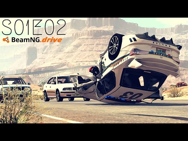 Beamng Drive Movie: Police Chase Ends In Freeway Carnage (+Sound Effects) |PART 2| - S01E02