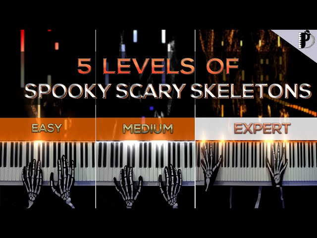 5 levels of Spooky Scary Skeletons: EASY to EXPERT
