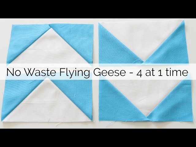 How to Sew No Waste Flying Geese - no specialty ruler