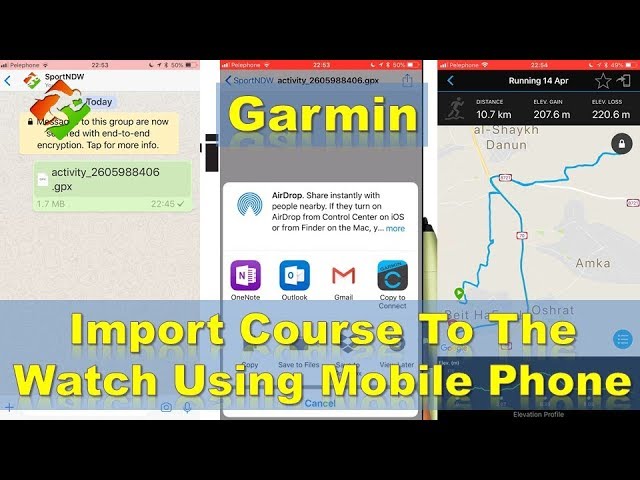 Garmin - Import GPX Course To The Watch Using Mobile Phone