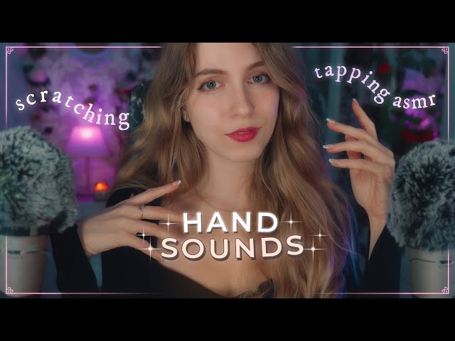 1H RELAXING ASMR ✧  ✦ Tapping, Scratching, Hand Sounds, Gentle Touches and Whispers ❤️ 4K ESP