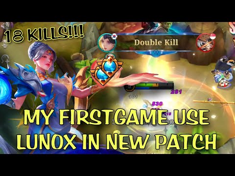 FIRST GAME TRY LUNOX IN NEW UPDATE PATCH GET HARDGAME !! LUNOX GAMEPLAY MOBILE LEGENDS: BANG BANG
