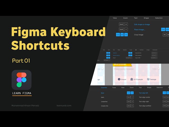 Figma Common keyboard Shortcuts Part 1 - Speed up Figma for Beginners
