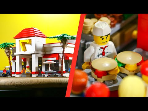 HUGE LEGO BURGER Restaurant MOC!!
