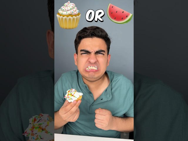 Left or Right!? 🥵 (Emoji Food Challenge 5!) #shorts