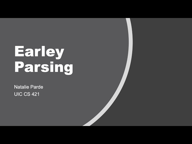 Earley Parsing