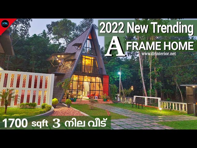 A frame Home|Ultra modern House|Home construction trends 2022|Home tour malayalam|Dr. Interior
