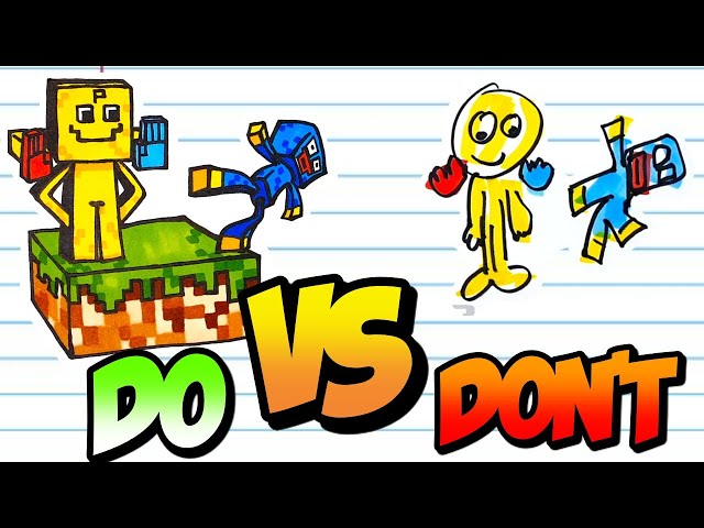 Cool DO's & DONT's MINECRAFT Huggy Wuggy & Poppy Drawings Compilation #CoolArt