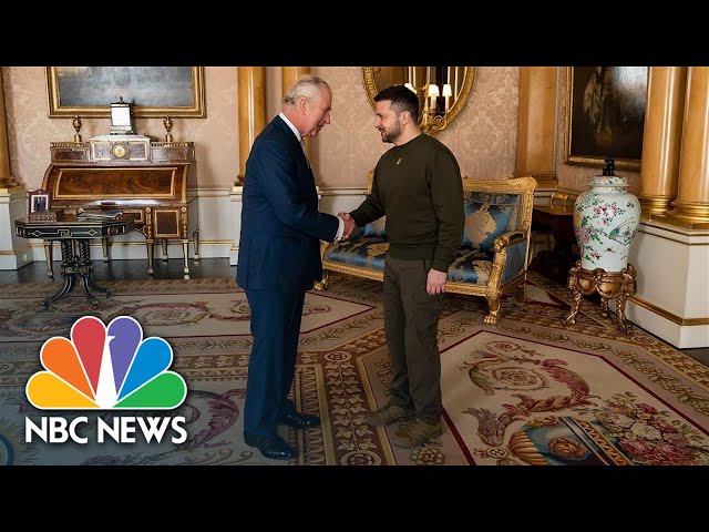 Watch: President Zelenskyy meets King Charles III at Buckingham Palace