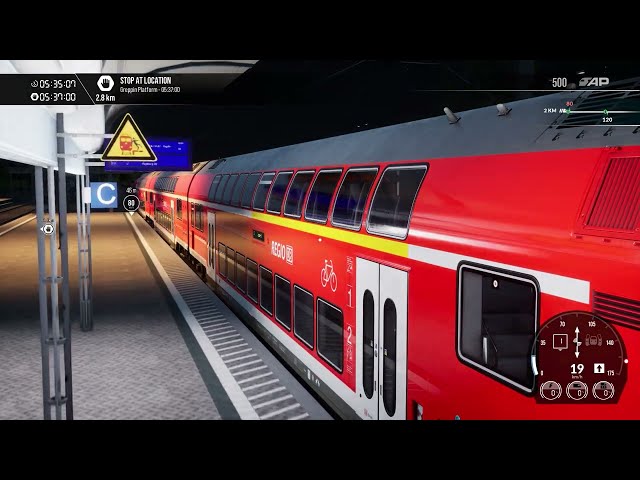Night Drive with BR143 DB on Train Sim World 4 a northbound