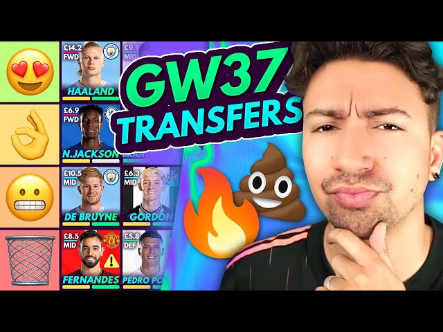 FPL GW37 BEST DOUBLE GAMEWEEK TRANSFERS! | Transfer Tier List DGW37 | Fantasy Premier League 2023/24