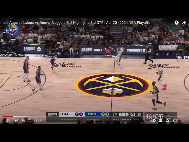 Lakers - Denver Game 1 Free Throw Check In