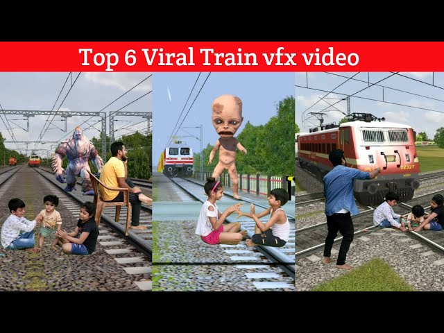 Top 6 funny Train vfx magic video Part 4 | Train video | viral magic video | Kinemaster magic