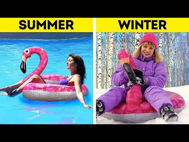 WINTER ? SUMMER: Enjoy Both! Winter Hacks and Summer Fails