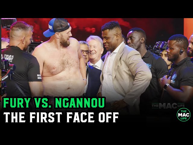 Tyson Fury vs. Francis Ngannou Face Off: "I'm fat as a pig and still number 1"