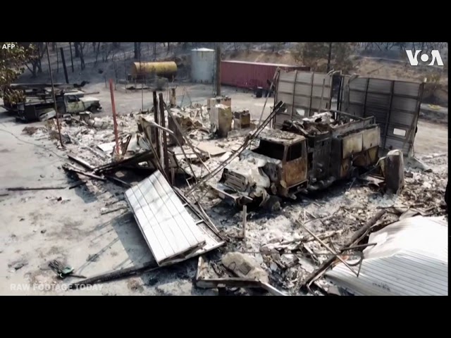 U.S. West Coast Wildfires: Drone footage shows Berry Creek, California fire aftermath