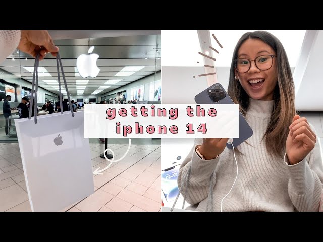 PICKING UP MY iPHONE 14 PRO MAX | UNBOXING AND SET UP