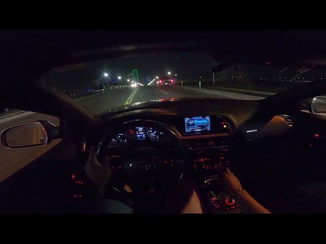 Audi S5 Night Drive POV ( w/ Straight pipes)