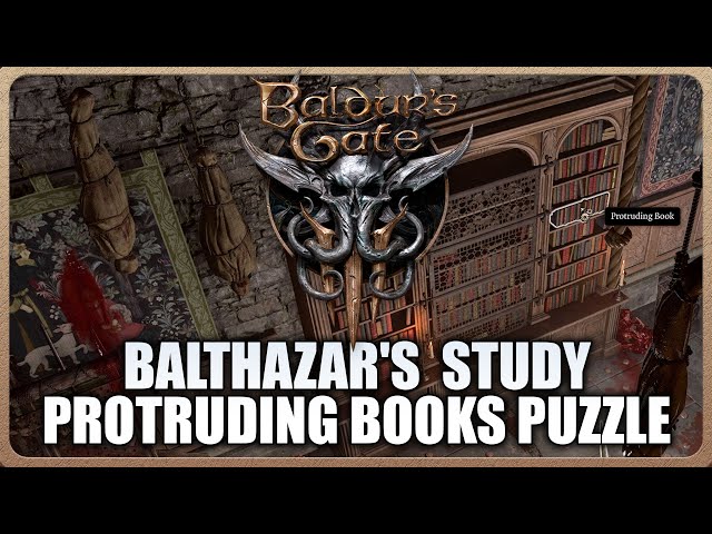 Baldur's Gate 3 - How to Solve Balthazar's Protruding Books Puzzle (Secret Room in Moonrise Towers)