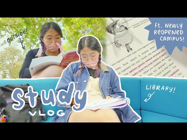 study vlog // visiting newly reopened libraries and outdoor study spots!