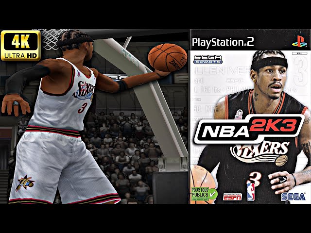NBA 2K3 PS2 (4K60) | 76ers vs SuperSonics | PCSX2