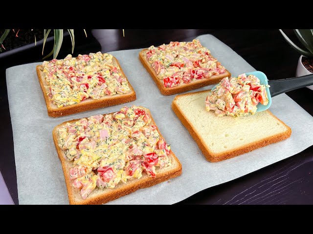 These sandwiches disappear from the table in 1 minute! A quick snack in minutes!