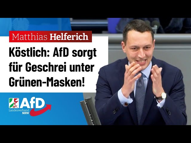 Köstlich: AfD-Rede sorgt für Geschrei unter Grünen-Masken! – Matthias Helferich (AfD)