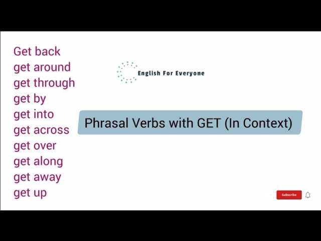 10 Phrasal Verbs with Get  - with Meanings and Examples