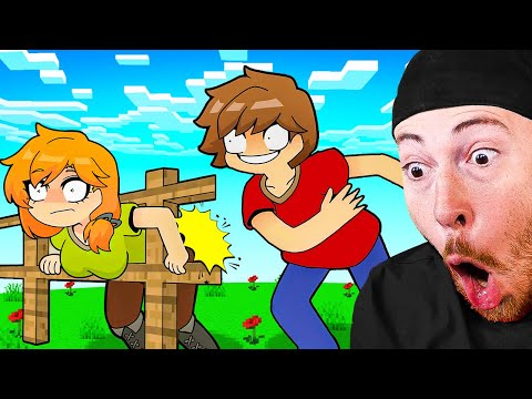 Reacting to The Adventures of Alex and Steve Minecraft Animations