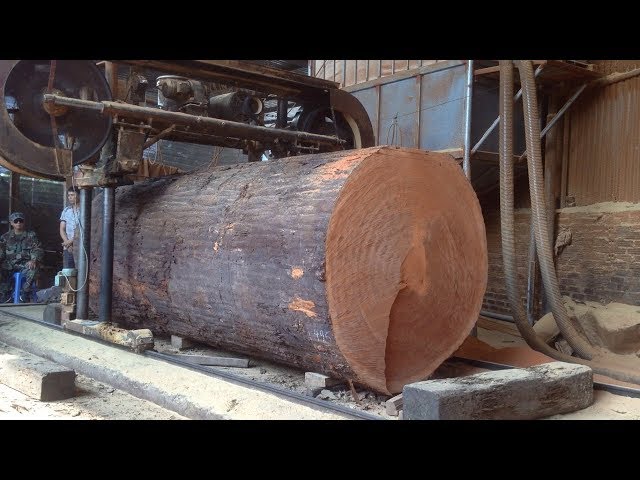 Amazing Biggest Woodworking Heavy Sawmill Cutting Wood - Excellent Sawmill Extreme Techniques