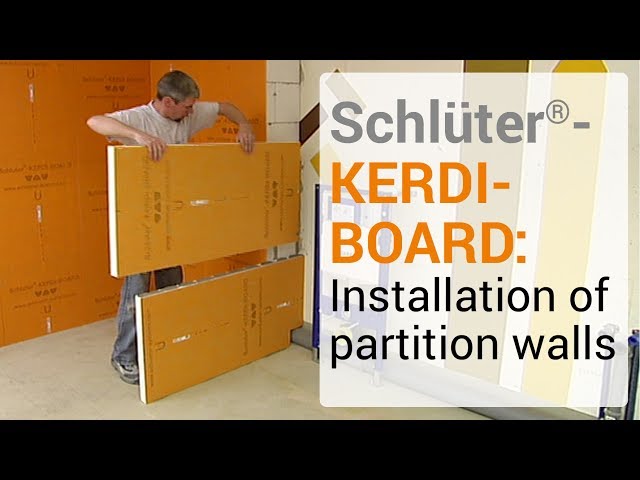 Schlüter-KERDI-BOARD: Installation of partition walls