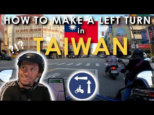 Taiwan 🇹🇼 - How to Make a Left Turn for Scooters and Motorbikes | Motorcycle Safety