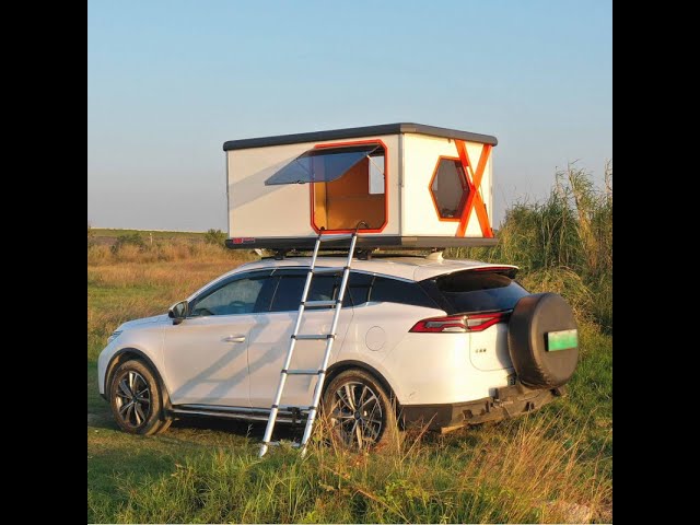 full hardshell aluminum roof top tent or tent camper or travel trailer