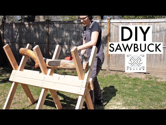 DIY Folding Sawbuck // Chainsaw // Cutting Firewood Safely // Quick Do it Yourself Project