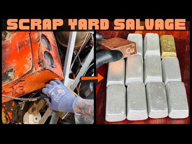 Scrap Yard Salvaging - Bulk Bars - ASMR Metal Melting - Triple Melt Trash To Treasure - BigStackD