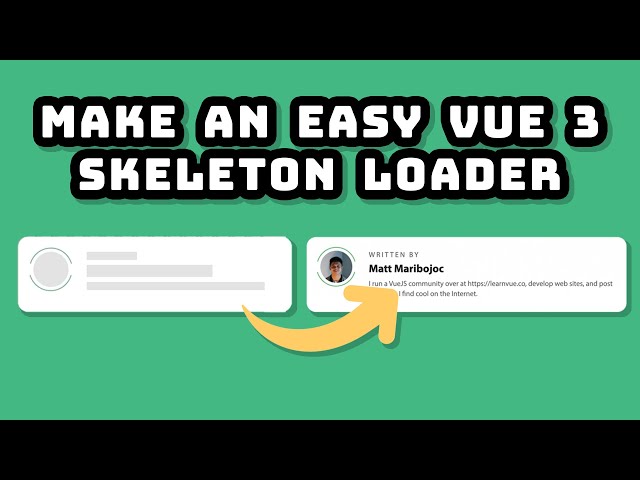 An Easy Vue 3 Skeleton Loading Screen with Suspense