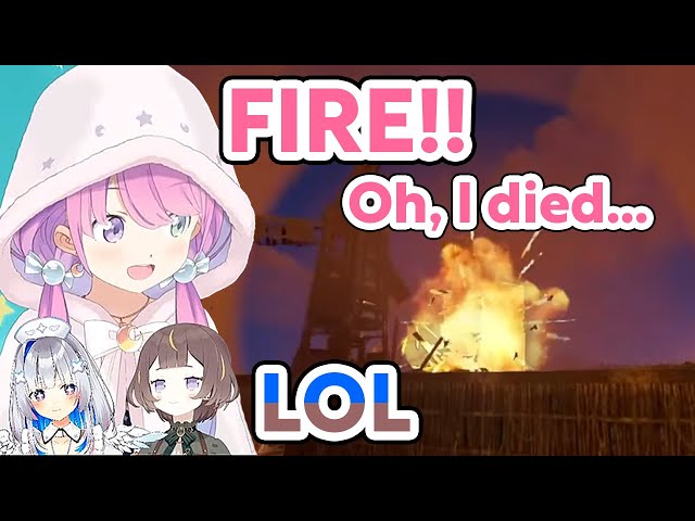 Luna self-kills with her own missiles【RUST/Hololive Clip/EngSub】