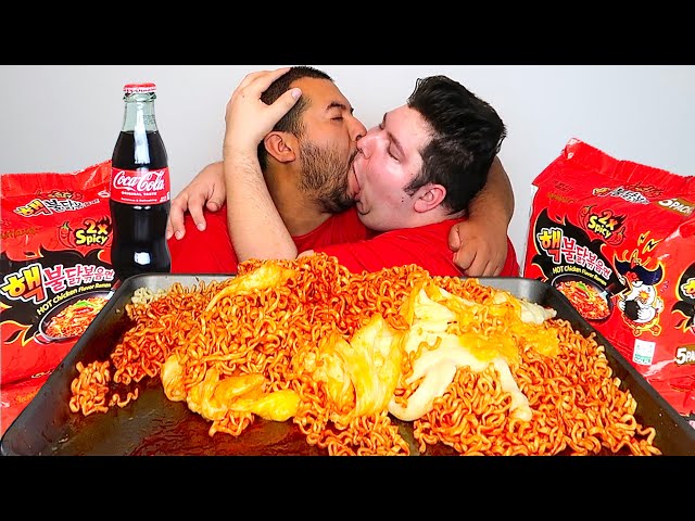 WHY WE CAN'T BREAK UP • SPICY CHEESY FIRE NOODLES • Mukbang & Recipe