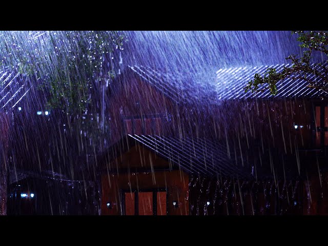 4K Regen – Einschlafen in 5 Minuten ⛈️ mit starkem Regen und authentischem Donner
