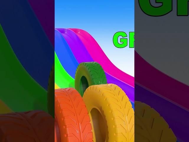 Learning Colors for Baby Kids Toddlers with Slider Tires #shorts #colors #kidscartoon #farmanimals