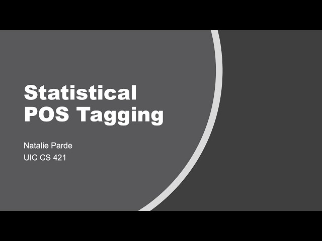 Statistical POS Tagging