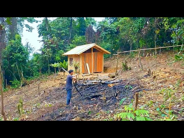 15th day build new shelter - Sowing seeds in the new garden, Make a wooden chair - DIY | Ep. 185