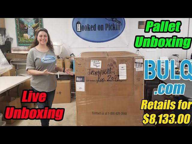 Live Pallet Unboxing Bulq.com Home Goods, Apparel Paid $516