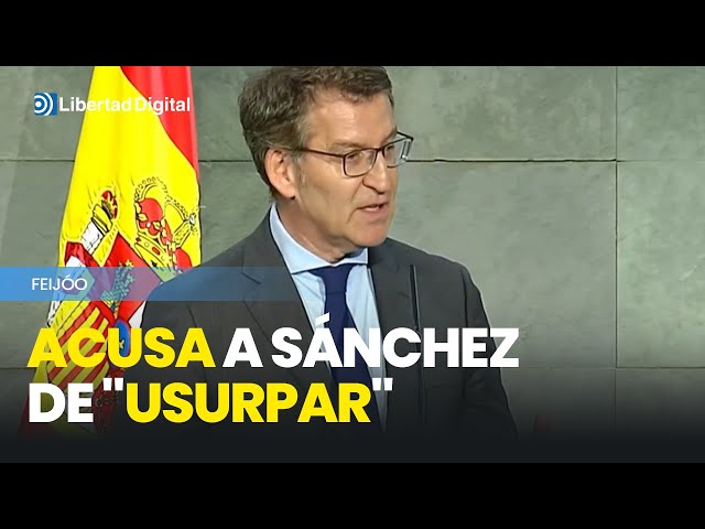 Feijóo acusa a Sánchez de "usurpar" la democracia