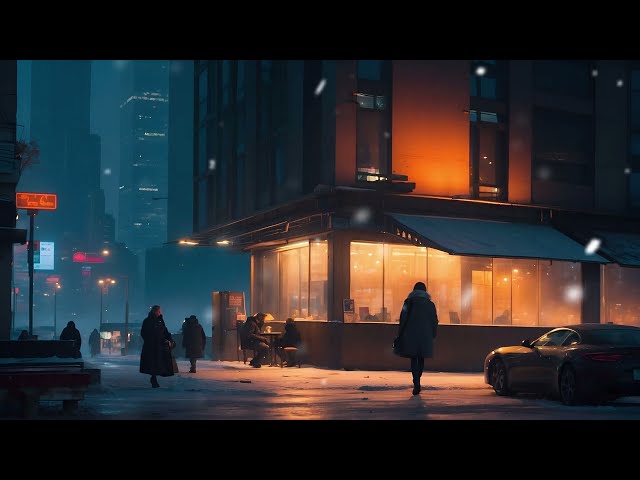 Lofi Chillbeats Mixes 🎧 A Snowy Night in the City | relax, chill, study