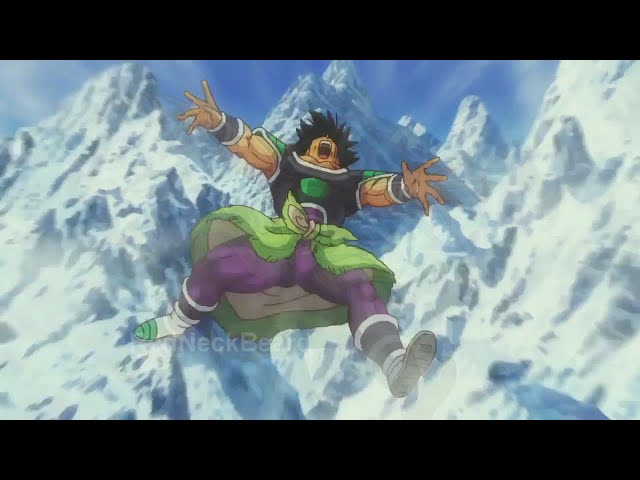 Vegeta VS Broly but every time Broly gets hit he goes through the mountains