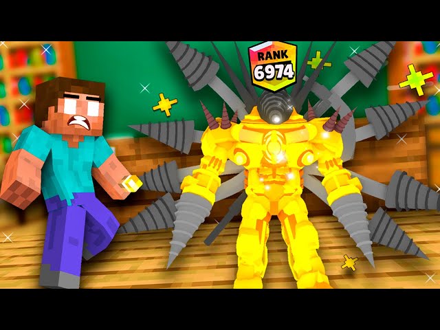 UPGRADED Gold Herobrine + CLOCKMAN - TITAN DRILLMAN and Zombie in Minecraft Animation