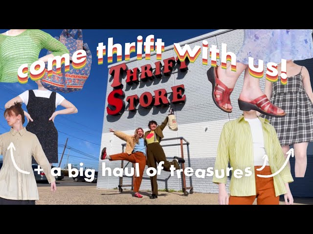 Come Thrift With Me for SPRING! (ft. @KathleenIllustrated) | + a big try on haul