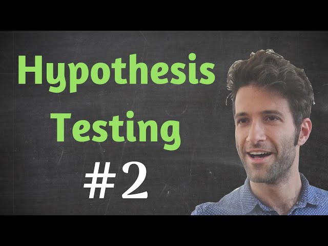 Hyp testing #2: Testing for μ when σ is known.