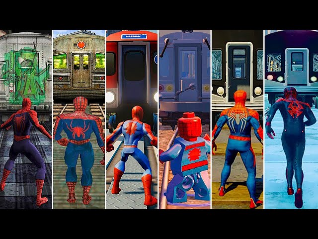 Evolution of Spiderman Vs Train Damage in Spider-Man Games 2002 - 2022